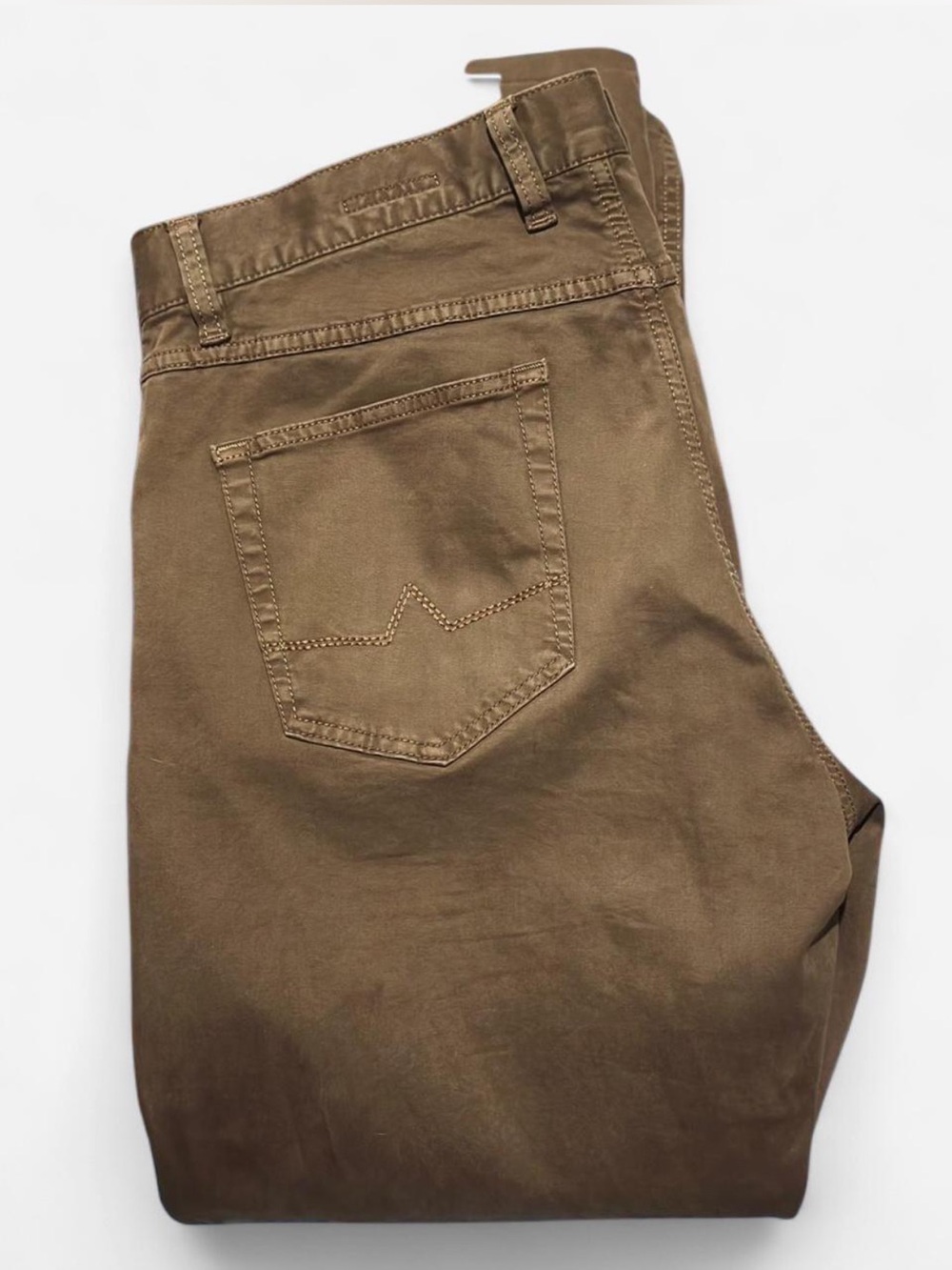 Men's ALBERTO Luxury Jeans | Size 36W 34L | STONE Stretch Colored Denim Tobacco